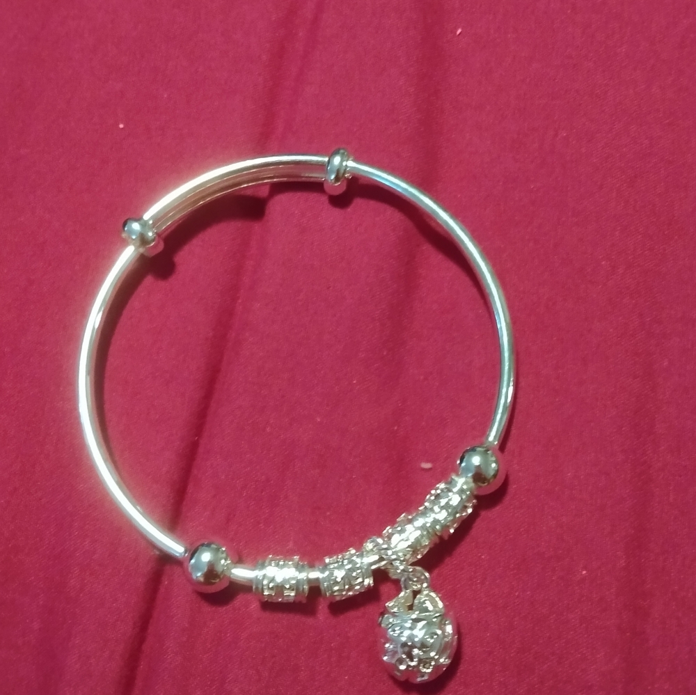 Sterling Silver Etched Bracelet